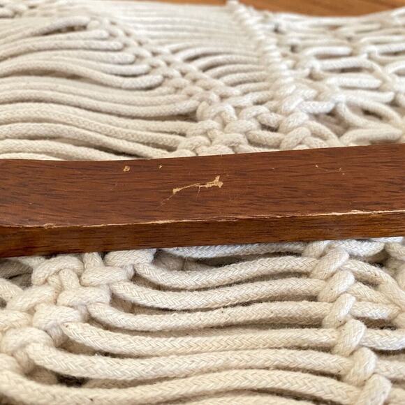 Vintage Chunky Long Wooden Server Set Black Tip Mid Century Slotted Spoon Salad - Picture 7 of 7